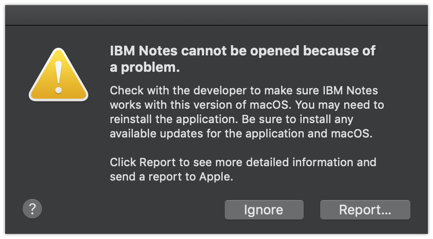 ibm notes failed to start successfully